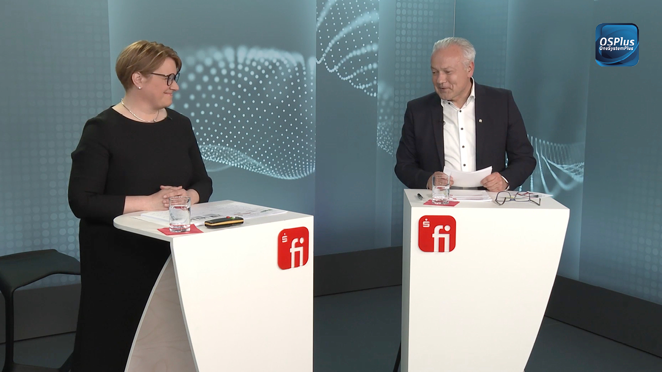 Julia Koch und Michael Schürmann präsentierten wesentliche Highlights des aktuellen OSPlusRelease im Vorstands-Webinar. Julia Koch und Michael Schürmann präsentierten wesentliche Highlights des aktuellen OSPlusRelease im Vorstands-Webinar.
