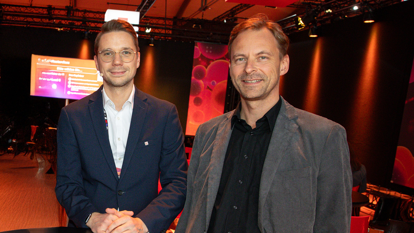 von links: Sebastian Klenke, Abteilungsleiter Data Analytics der FI und Dr. Jochen Papenbrock, Head of Financial Tech EMEA/Lead DevRel-Banking Global NVIDIA von links: Sebastian Klenke, Abteilungsleiter Data Analytics der FI und Dr. Jochen Papenbrock, Head of Financial Tech EMEA/Lead DevRel-Banking Global NVIDIA