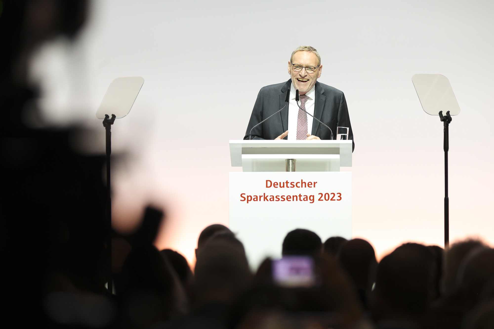 DSGV-Präsident Helmut Schleweis bei seiner Grundsatzrede in Hannover.