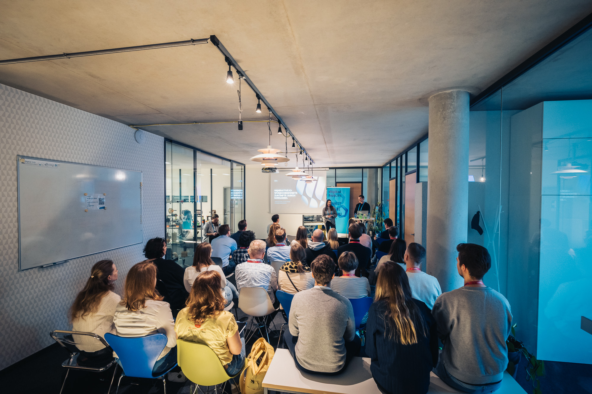 Blick aus dem Publikum während der S-Hub-Keynote beim techfest Münster 2025